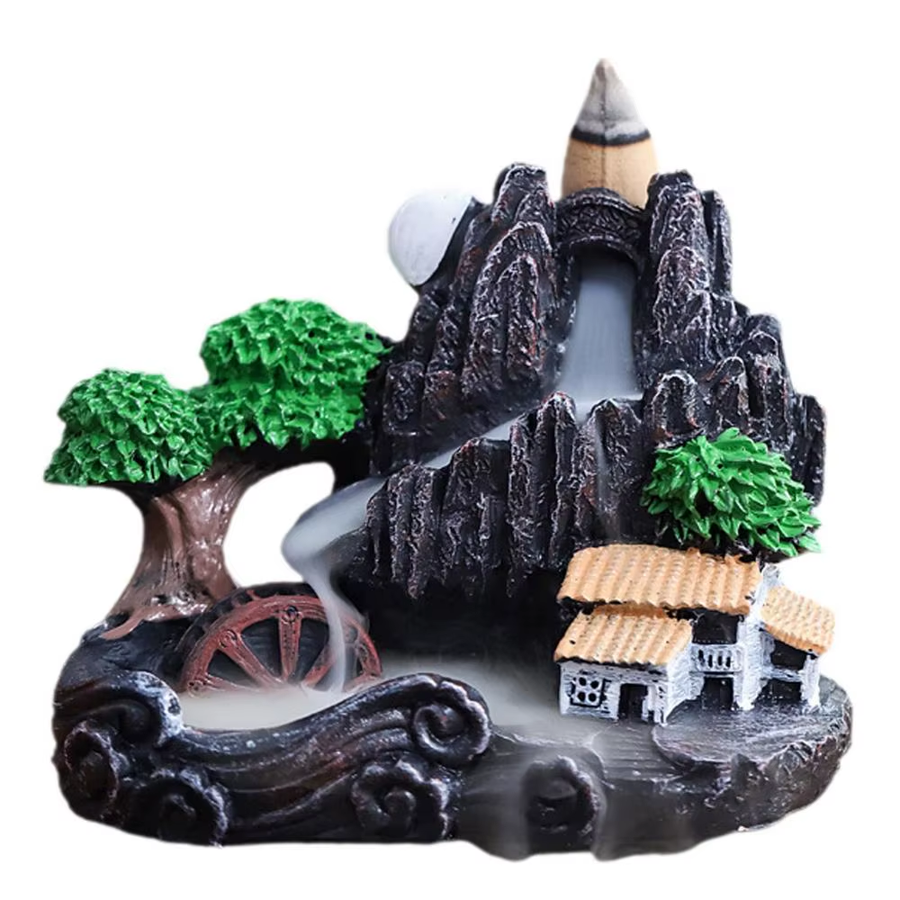 Quemador de Incienso Cascada Montañas y Río – Decoración Zen